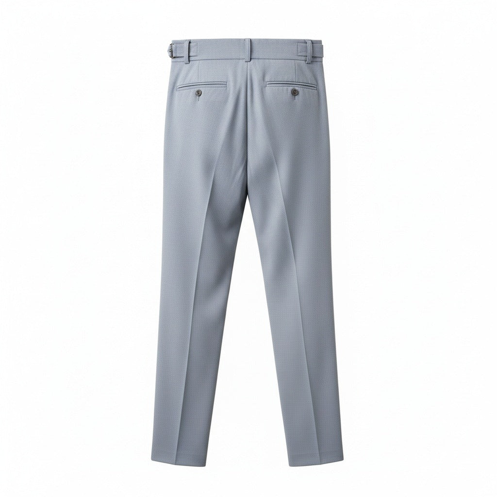 Grey Gurkha Trousers - Grey - Fabric Detail