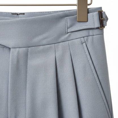 Grey Gurkha Trousers - Grey - Texture Close Up