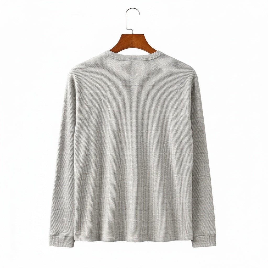 Grey Henley T Shirt