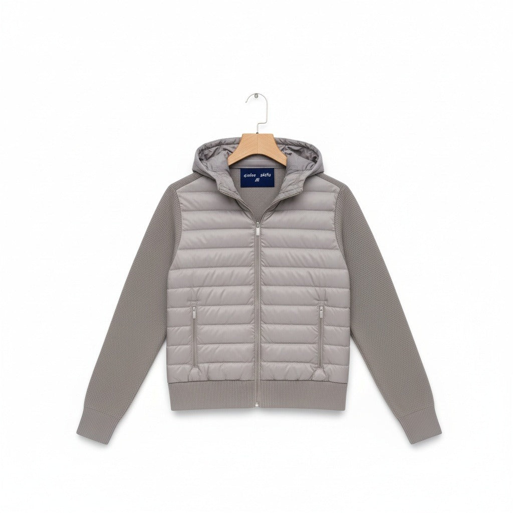 Grey Hybrid Jacket - Grey - Front View