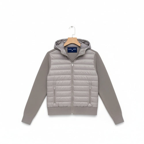 Grey Hybrid Jacket - Grey - Front View