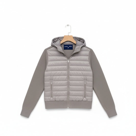 Grey Hybrid Jacket - Grey - Front View