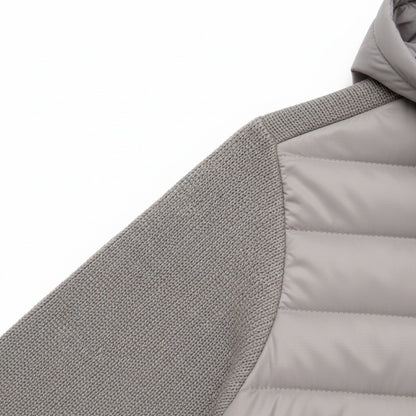 Grey Hybrid Jacket - Grey - Texture Close Up