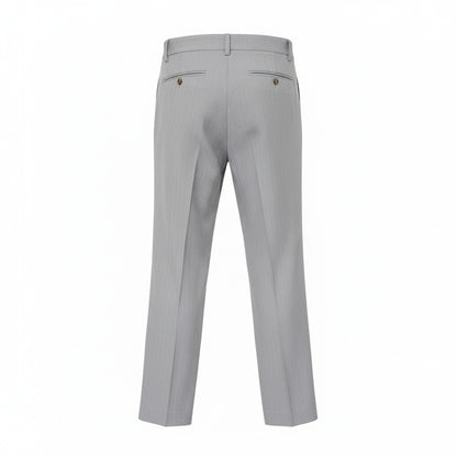 Grey Pleated Trousers Mens
