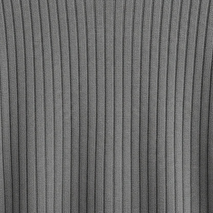 Grey Ribbed T Shirt - Grey - Texture Close Up