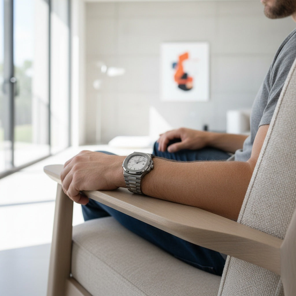 Grey Sports Watch - Grey - Side Profile