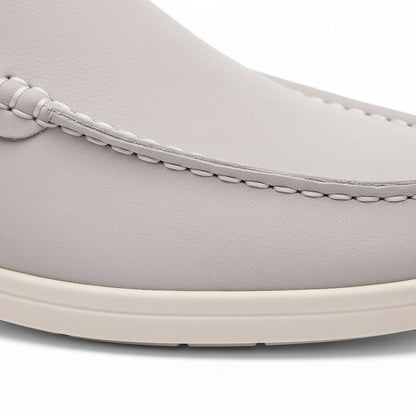 Grey Suede Loafers Men - Grey - Texture Close Up