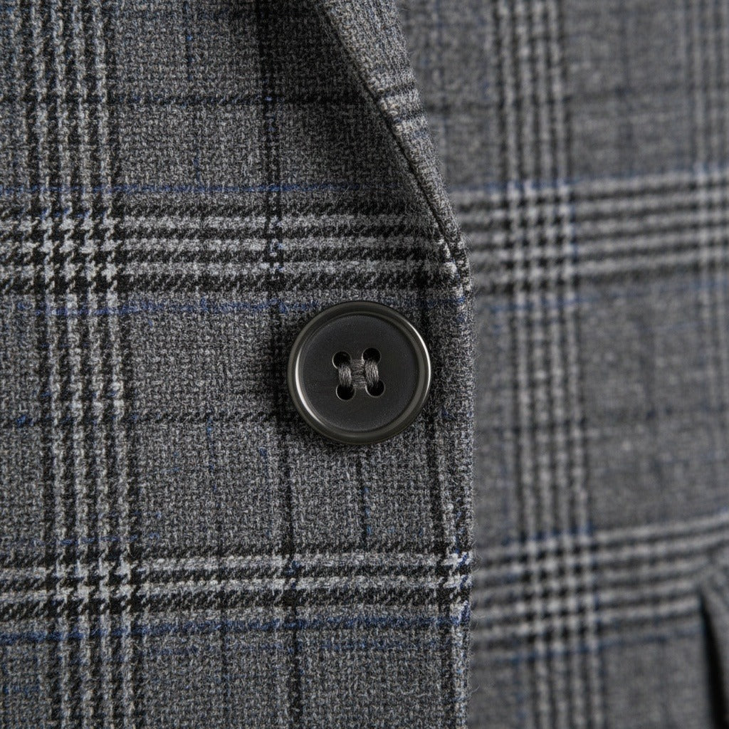 Grey Three Piece Suit - Grey - Texture Close Up