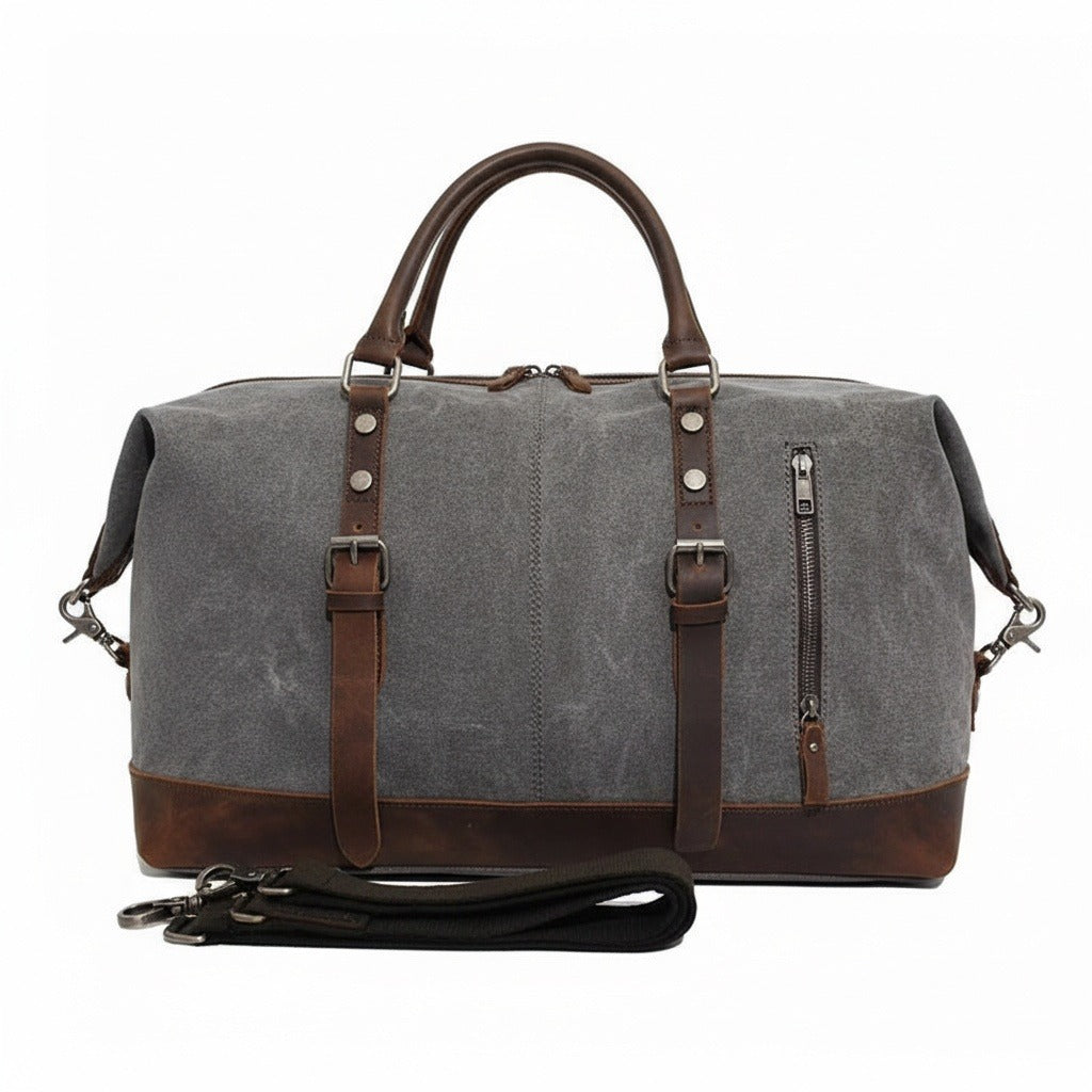 Grey Travel Bag - Grey - Front View