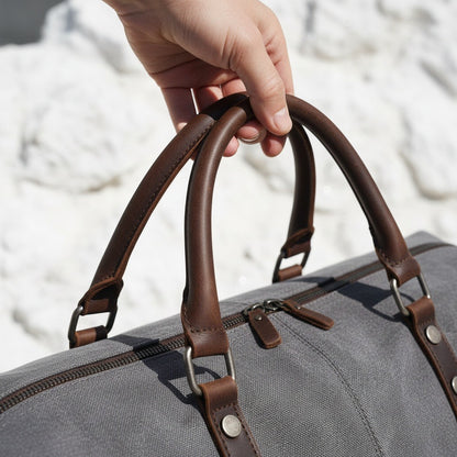 Grey Travel Bag - Grey - Back View