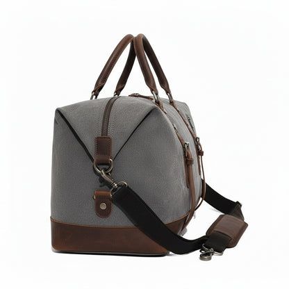 Grey Travel Bag - Grey - Fabric Detail