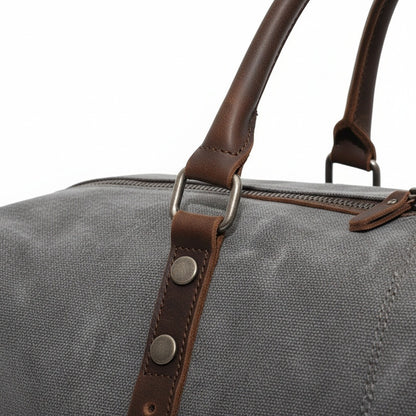 Grey Travel Bag - Grey - Texture Close Up