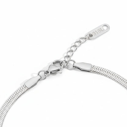 Herringbone Bracelet Men's - Platinum - Fabric Detail