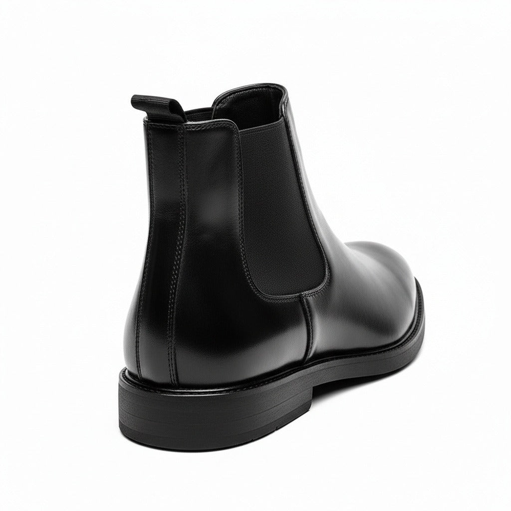 High Chelsea Boots Mens - Black - Fabric Detail