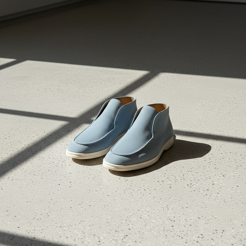 High Suede Loafers Men - Sky Blue - Lifestyle Inspiration