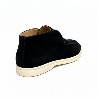High Suede Loafers Men - Midnight Black - Fabric Detail