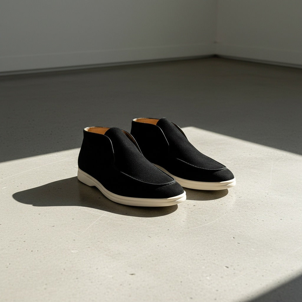 High Suede Loafers Men - Midnight Black - Lifestyle Inspiration