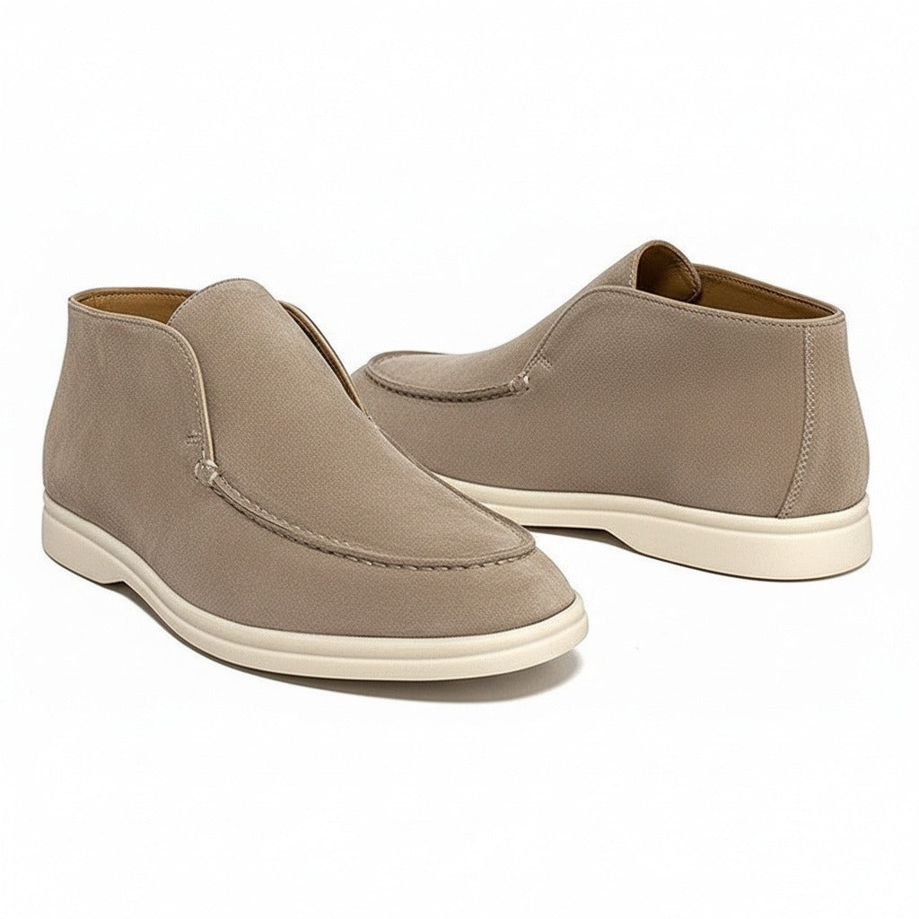 High Suede Loafers Men - Desert Sand - Front View