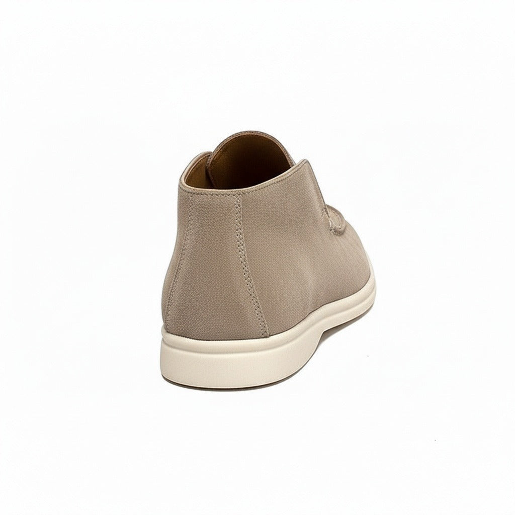 High Suede Loafers Men - Desert Sand - Fabric Detail