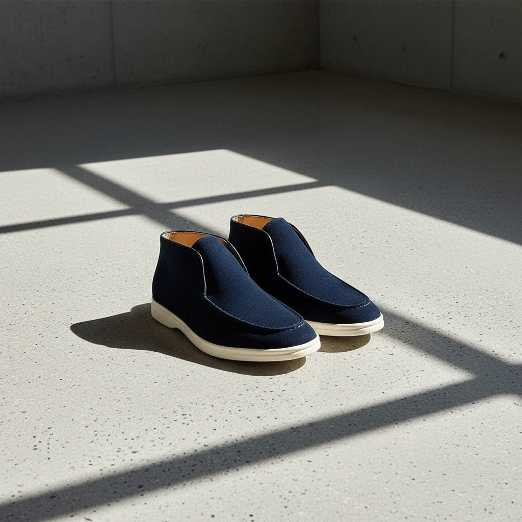 High Suede Loafers Men - Navy Blue - Lifestyle Inspiration