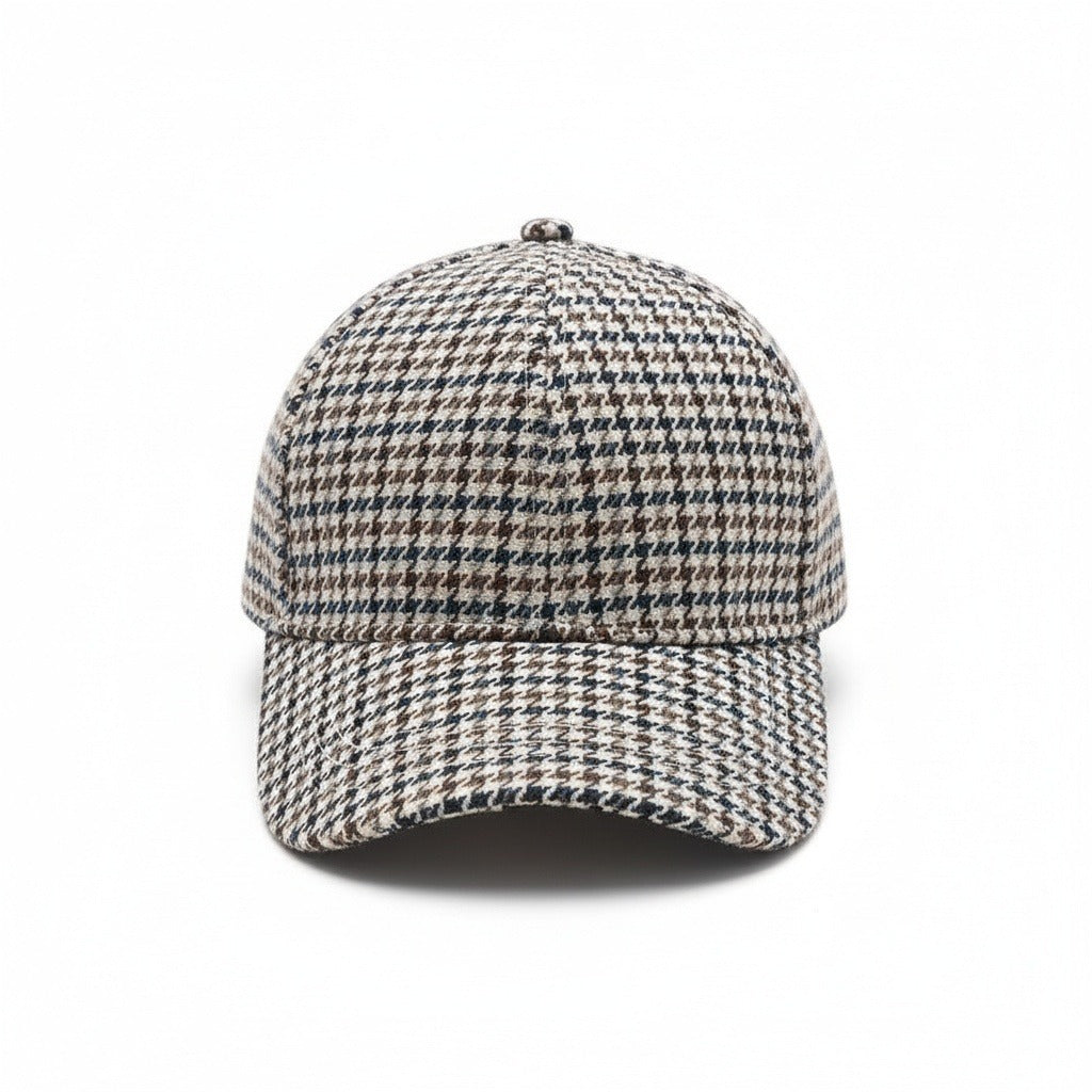 Houndstooth Cap - Tattersall - Front View
