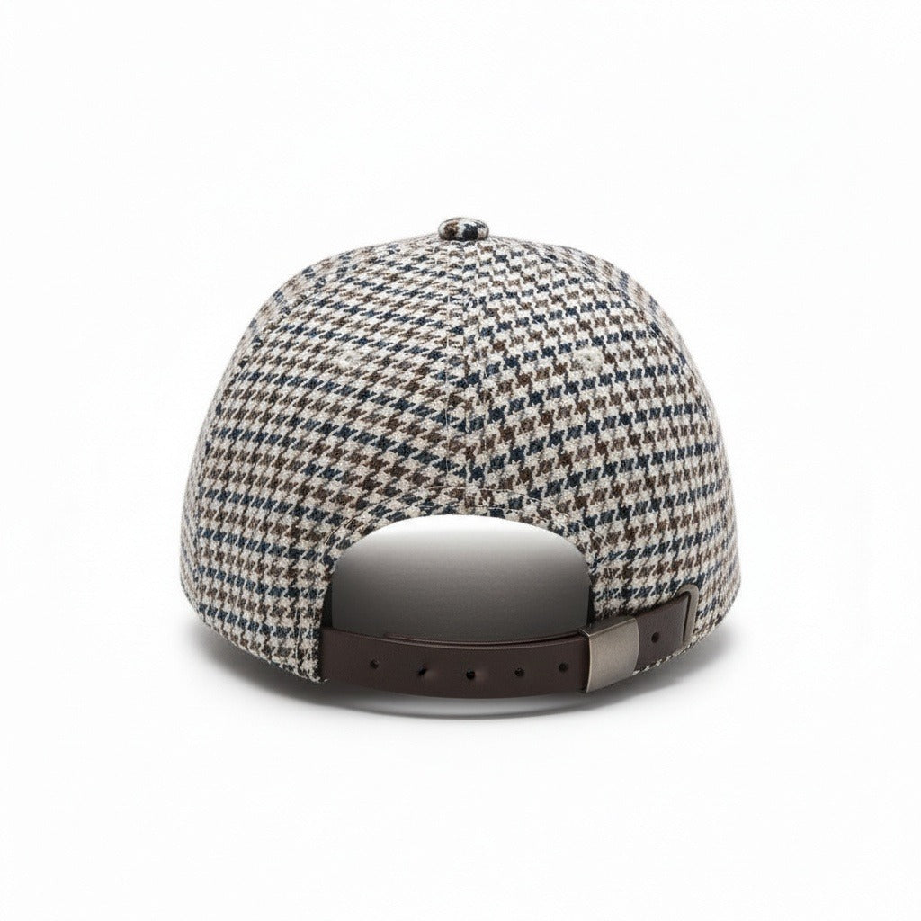 Houndstooth Cap - Tattersall - Fabric Detail