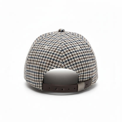 Houndstooth Cap - Tattersall - Fabric Detail