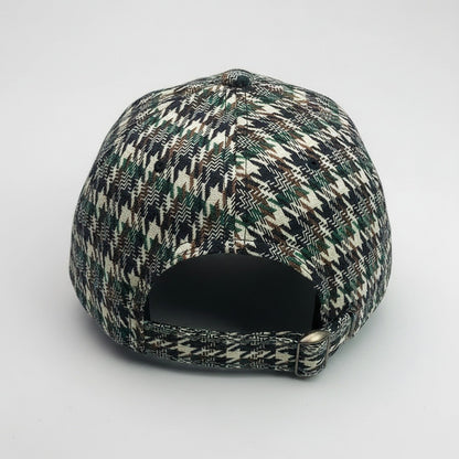 Houndstooth Cap - Tweed Weave - Fabric Detail