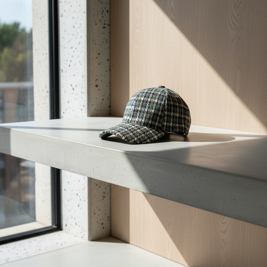 Houndstooth Cap - Tweed Weave - Lifestyle Inspiration