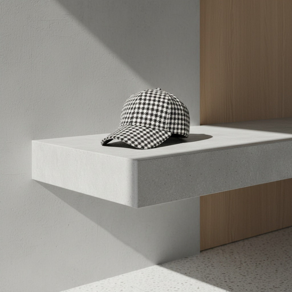 Houndstooth Cap - Coffee Check - Lifestyle Inspiration