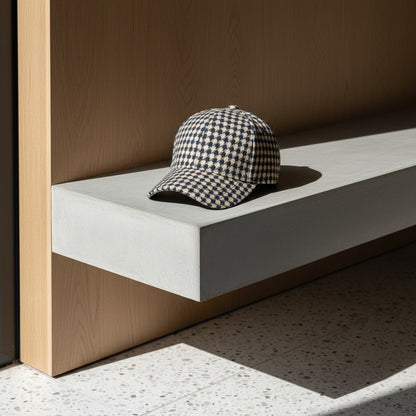 Houndstooth Cap - Navy Gingham - Lifestyle Inspiration