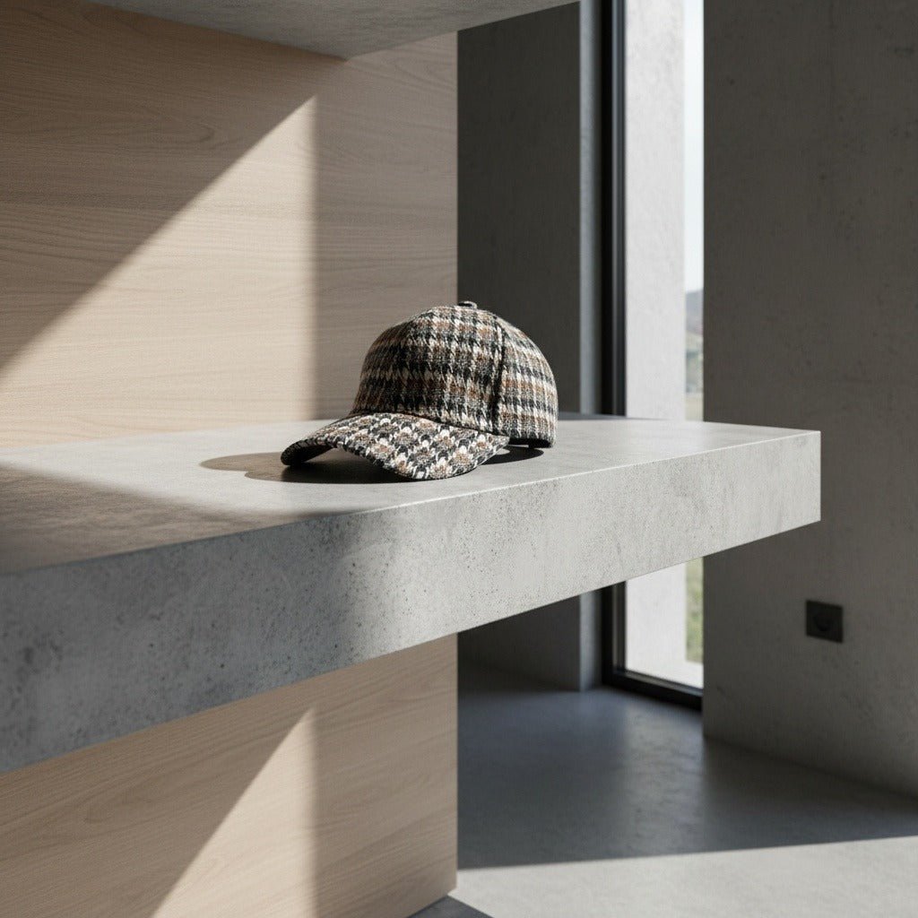 Houndstooth Cap - Hazelnut Houndstooth - Lifestyle Inspiration