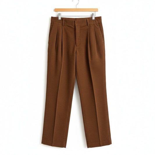 Italian Gurkha Trousers - Brown - Front View