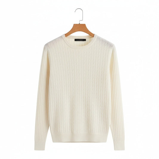 Knitted Jumper Men - Ecru - Front View