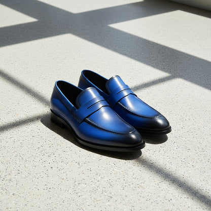 Leather Slip On Loafers Mens