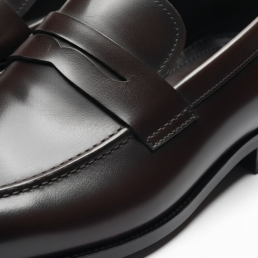 Leather Slip On Loafers Mens