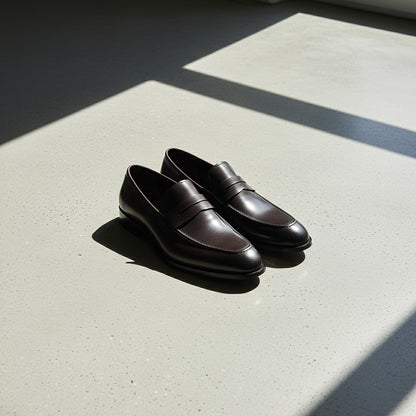 Leather Slip On Loafers Mens