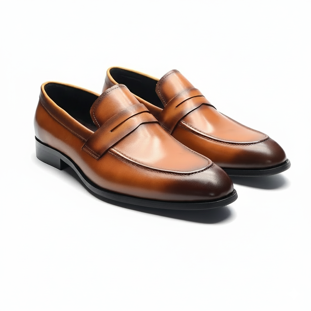 Leather Slip On Loafers Mens