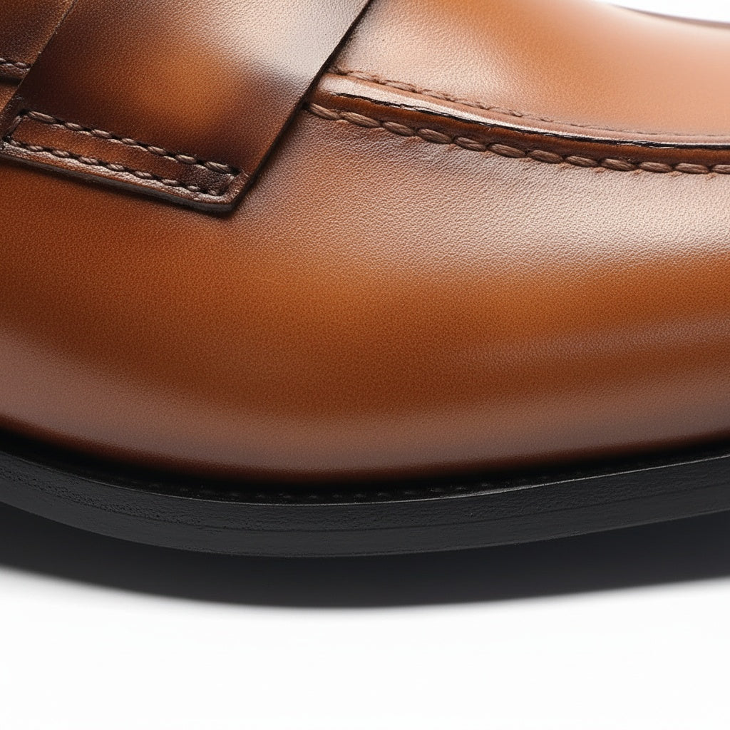 Leather Slip On Loafers Mens