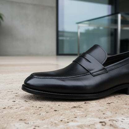 Leather Slip On Loafers Mens