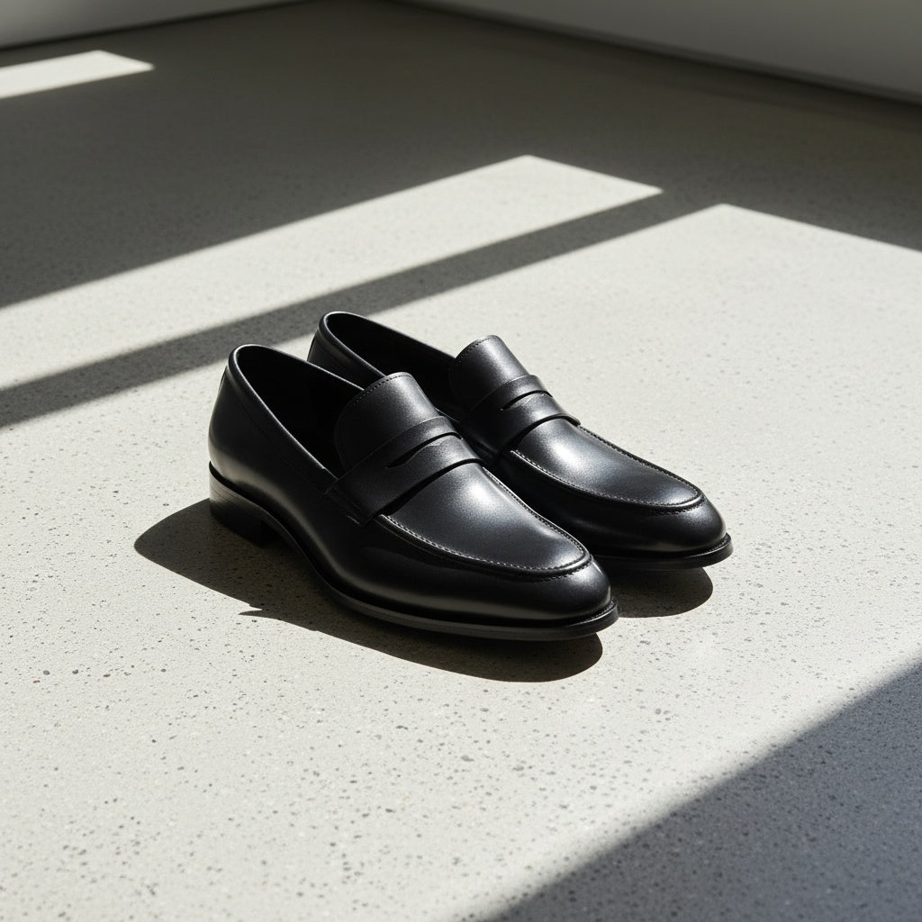 Leather Slip On Loafers Mens