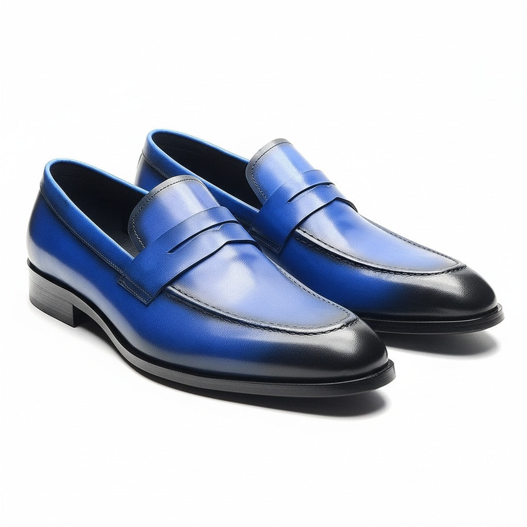Leather Slip On Loafers Mens