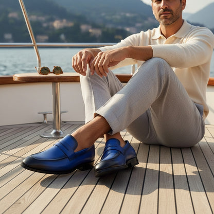 Leather Slip On Loafers Mens