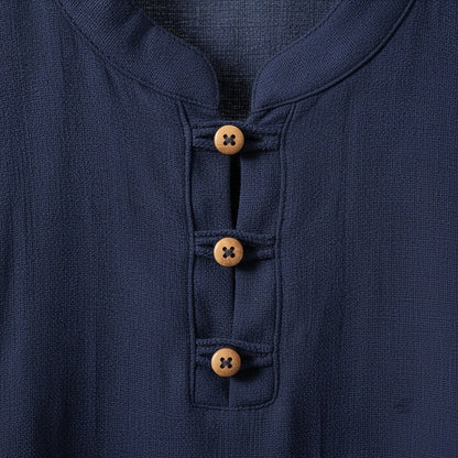 Linen Shorts and Top Set - Indigo Chambray - Texture Close Up