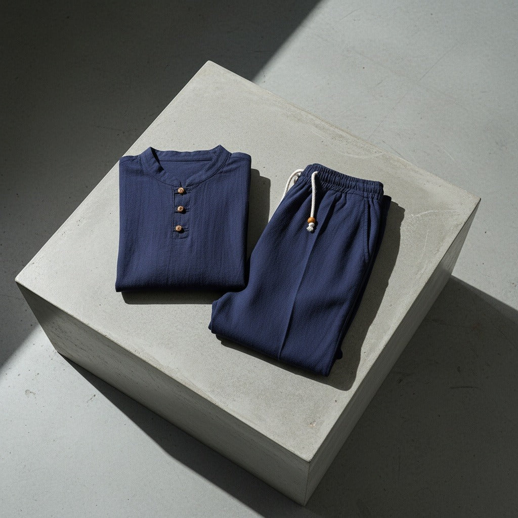 Linen Shorts and Top Set - Indigo Chambray - Lifestyle Inspiration