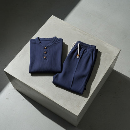 Linen Shorts and Top Set - Indigo Chambray - Lifestyle Inspiration