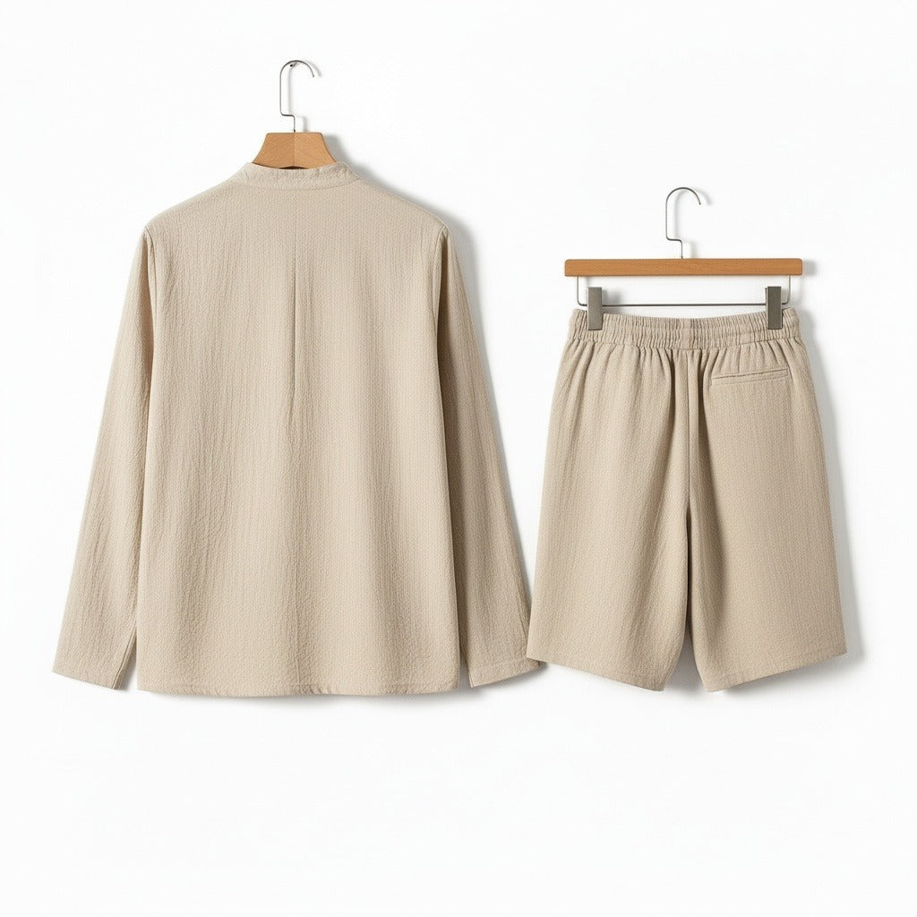 Linen Shorts and Top Set - Unknown - Fabric Detail