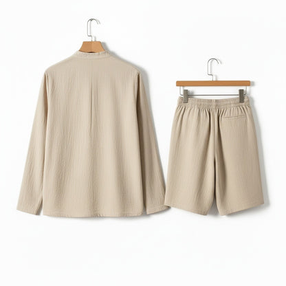 Linen Shorts and Top Set - Unknown - Fabric Detail