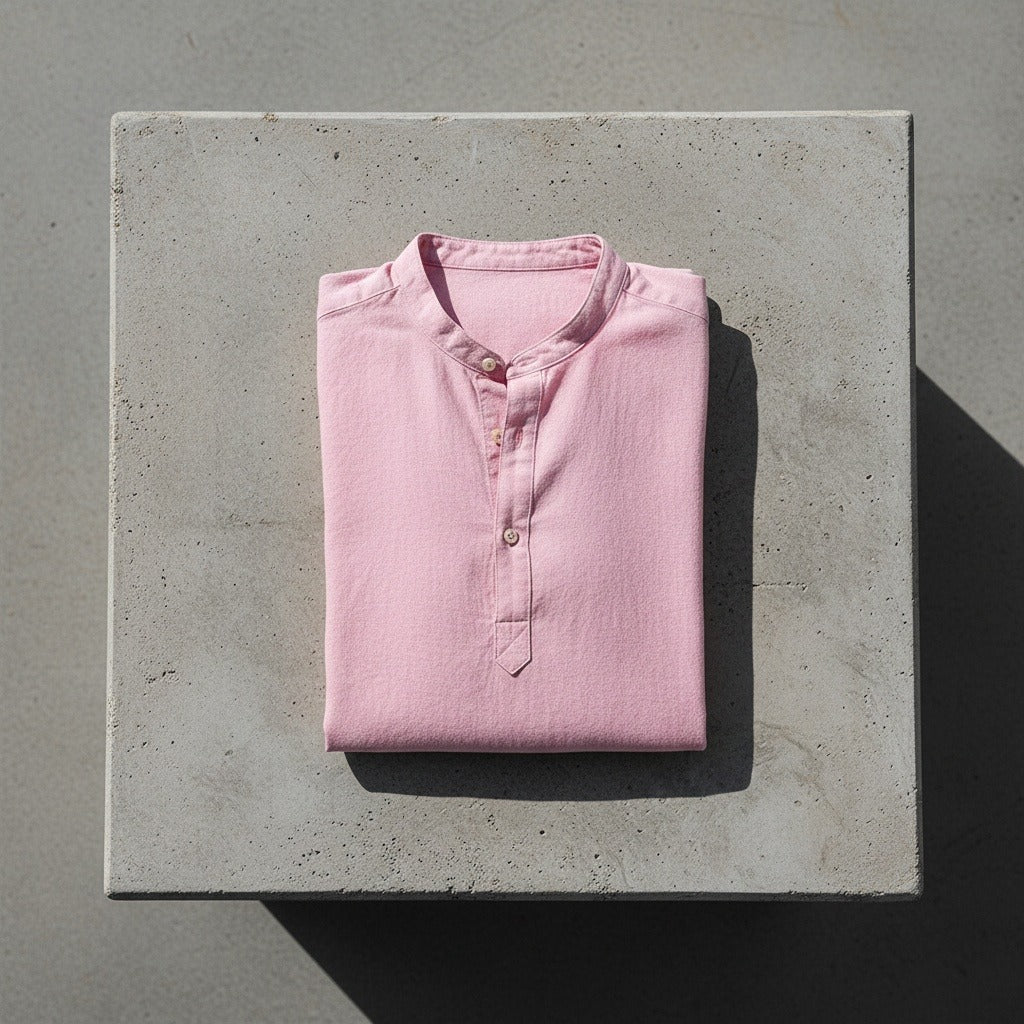 Linen T Shirt Long Sleeve - Rosewood - Lifestyle Inspiration