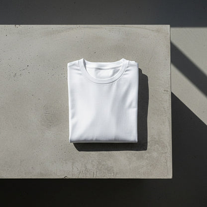 Long Sleeve Crew Neck T Shirt - White - Lifestyle Inspiration